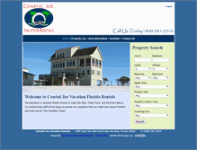 Tablet Screenshot of coastaljoevacationrentals.com